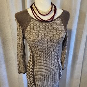 Design History Women's Sweter Dress, Size S, Brown, Pullover